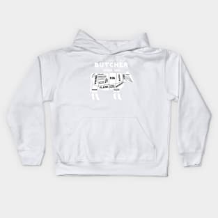 What a Real Butcher Looks Like Quote Kids Hoodie